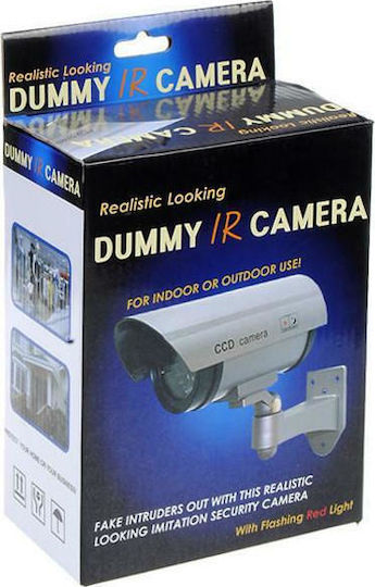 Factory Dummy με Led IR-003 Dummy Surveillance Bullet Camera Silver