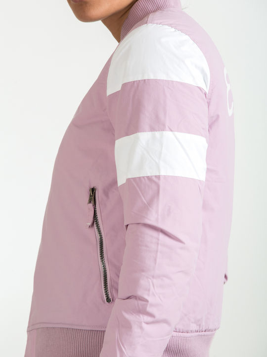 Κοντό Γυναικείο Bomber Jacket Λιλά