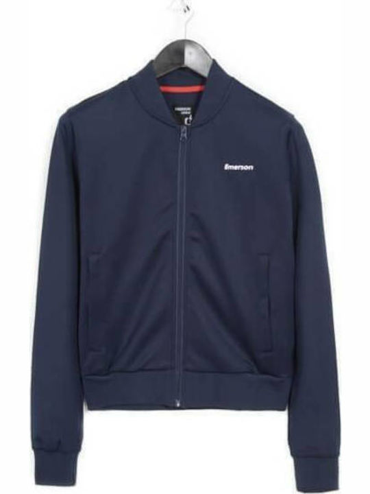 Kurzärmlige Damen-Sportliche Strickjacke Marineblau