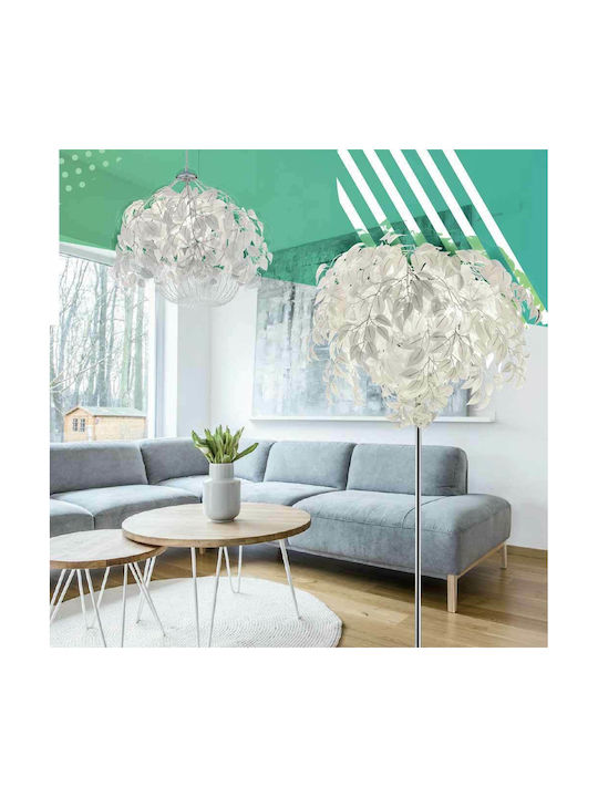 Trio Lighting Ρυθμιζόμενο Κρεμαστό Φωτιστικό Λευκό Καμπάνα με Ντουί E27 38εκ.
