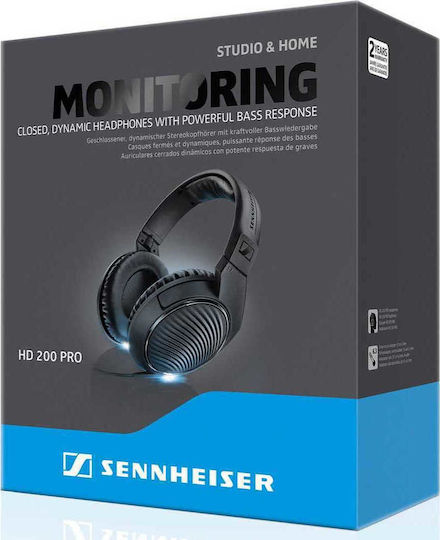 Sennheiser HD 200 Pro Ενσύρματα Over Ear Ακουστικά Μαύρα