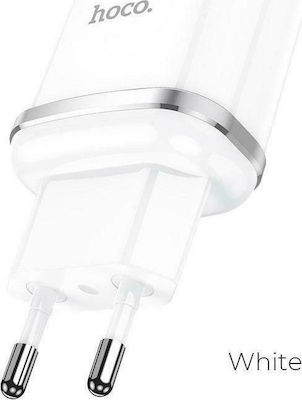 Hoco Charger with USB-A Port and Cable micro USB 18W Quick Charge 3.0 Whites (N3 Special)