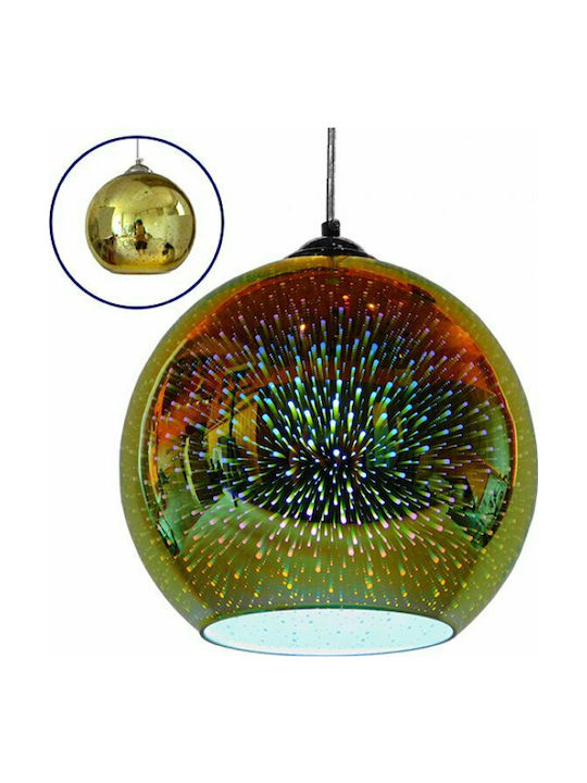 GloboStar Saturn Pendant Light Gold with Socket E27 25x22cm