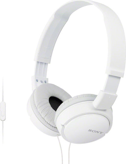 Sony MDR-ZX110AP Wired On Ear Headphones White