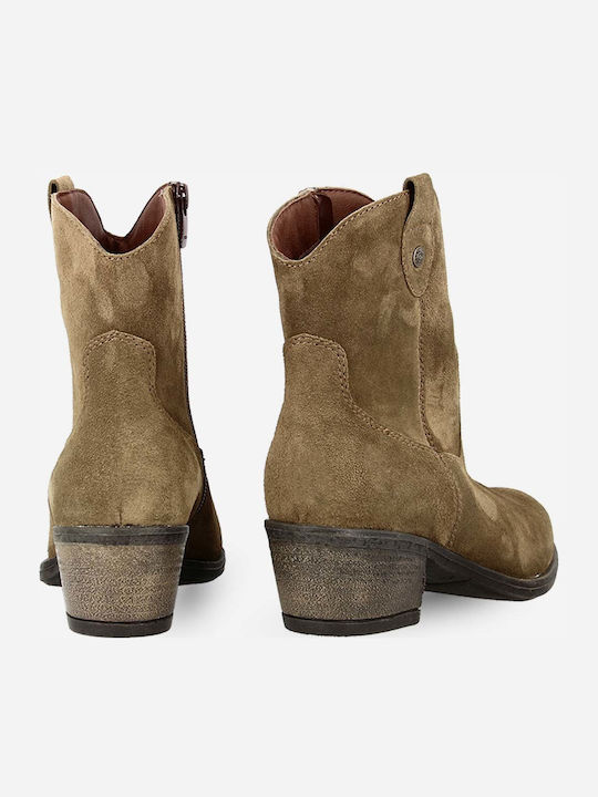 Suede Women's Cowboy Boots with Medium Heel Puro