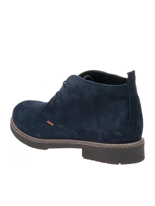 Suede Women's Ankle Boots Navy Blue