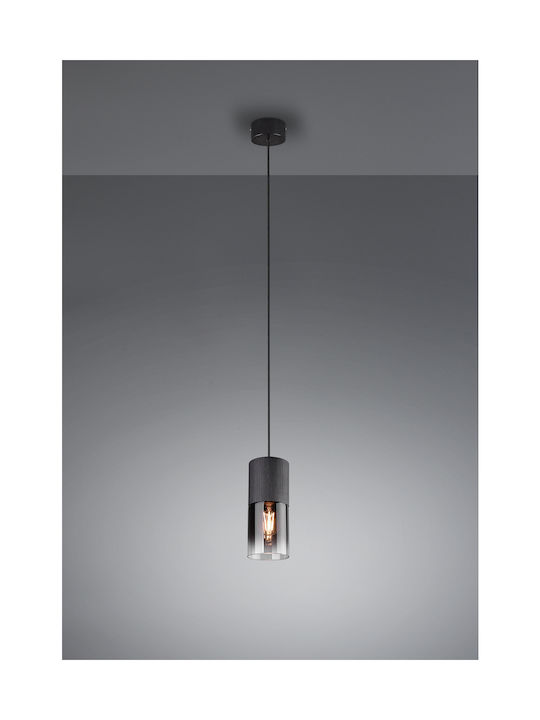 Trio Lighting Robin Adjustable Pendant Light Black with Socket E27 10x23x150cm