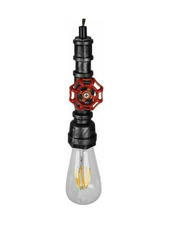 GloboStar Rubinetto Pendant Light Silver with Socket E27 5x7.5x20cm