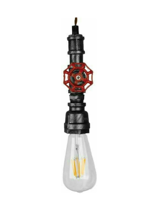 GloboStar Rubinetto Pendant Light Silver with Socket E27 5x7.5x20cm