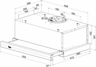 Teka TL1 52 40474400 Hota Glisantă 50cm Inox