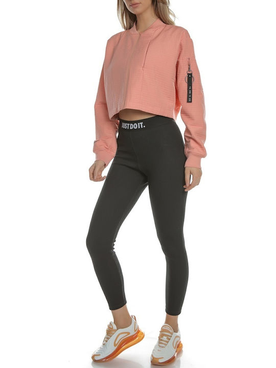 Κοντό Γυναικείο Bomber Jacket Ροζ