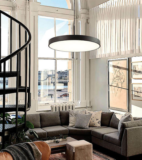 Viokef Madison Adjustable Pendant Light Black 50cm