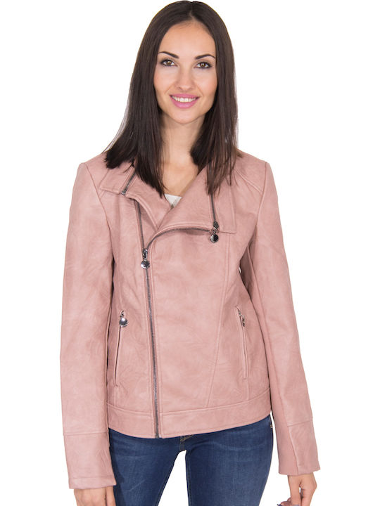 Dante Γυναικείο Biker Jacket Ροζ