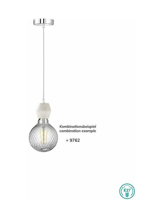 Wofi Luum Pendant Light Gray with Socket E27 10cm