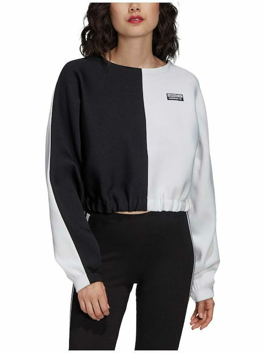 Cropped Women's Sweatshirt Black/white