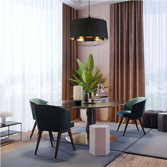 Hatzipantos Stores Pendant Light Black with Socket E27 40cm