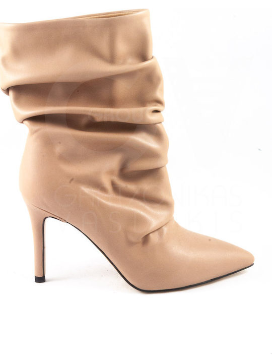 Stiefeletten Damen Beige
