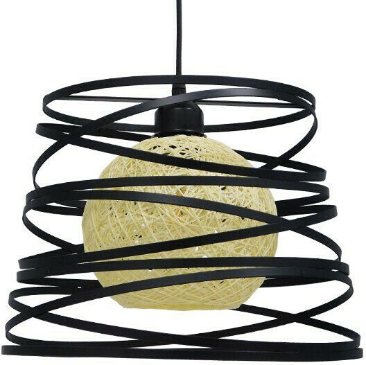 GloboStar Carter Pendant Light Black Grid with Socket E27 32x33x25cm