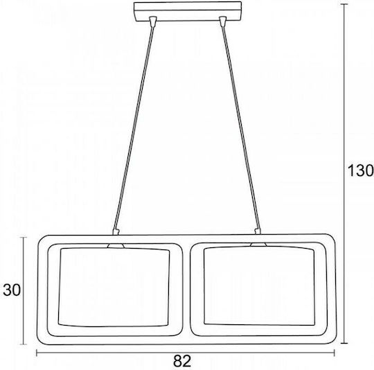 ArkoLight Κρεμαστό Φωτιστικό Καφέ Ράγα με Ντουί E27 30x85εκ.