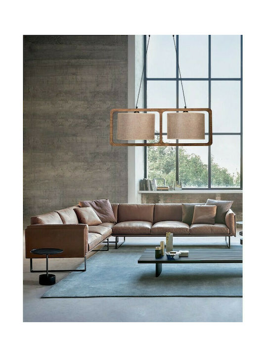 ArkoLight Pendant Light Brown Rail with Socket E27 30x85cm