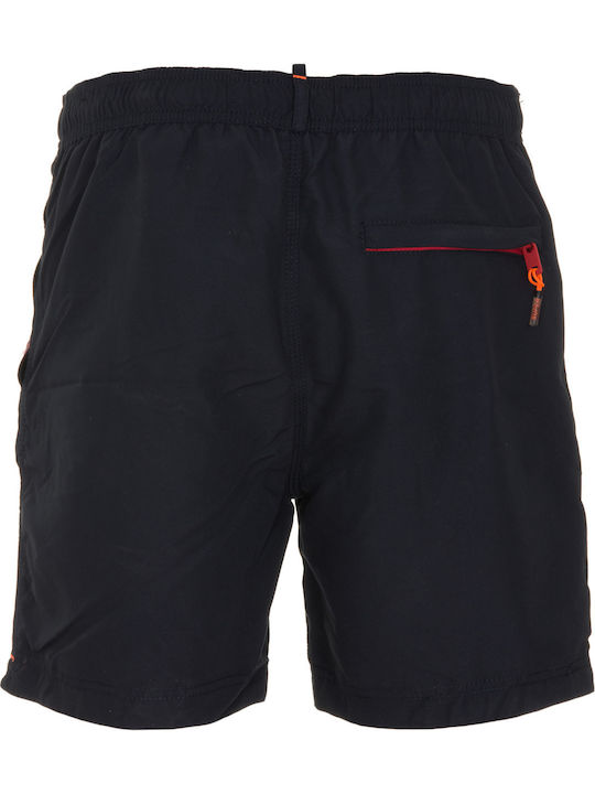 M D1 Men's Swimwear Shorts Navy Blue with Patterns