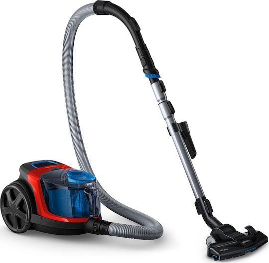 Philips Powerpro Compact Staubsauger 900W Beutellos 1.5Es Rot