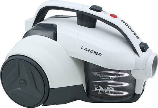 Hoover Lander LA11 011 Ηλεκτρική Σκούπα 700W με Κάδο 1.2lt Λευκή