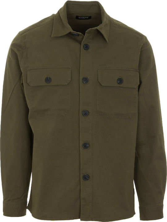 Topper Overshirt Mânecă Lungă În Linie Regular Fit Kaki