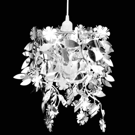 vidaXL Pendant Light Silver with Socket E27 21.5x30cm