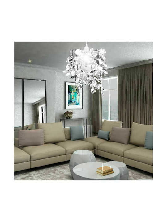 vidaXL Lustră Argintiu cu Dulie E27 21.5x30cm.
