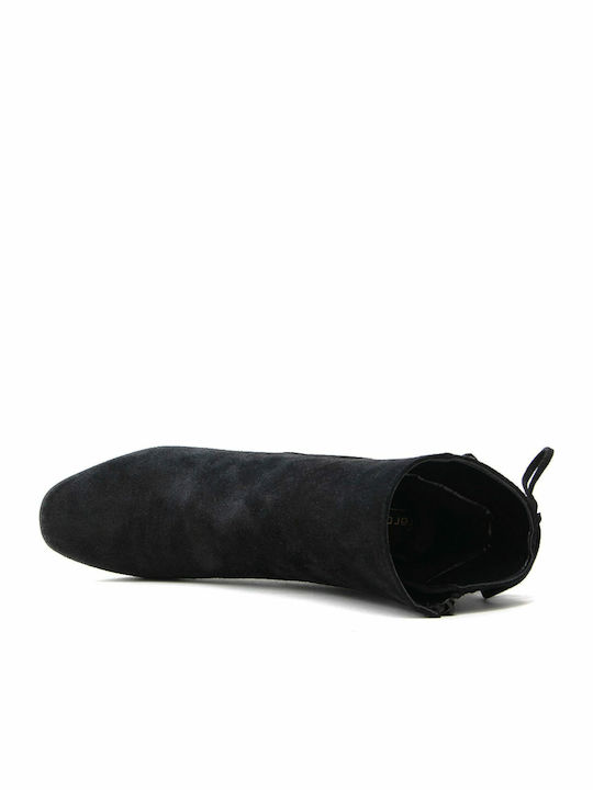 1743 Wildleder Stiefeletten Damen Schwarz