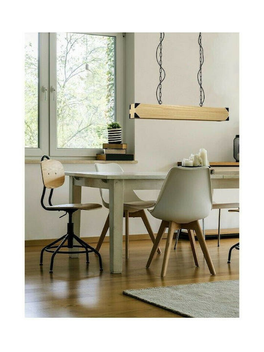 Eglo Harborough Hängelampe Braun Schiene 90x12.5x110cm.
