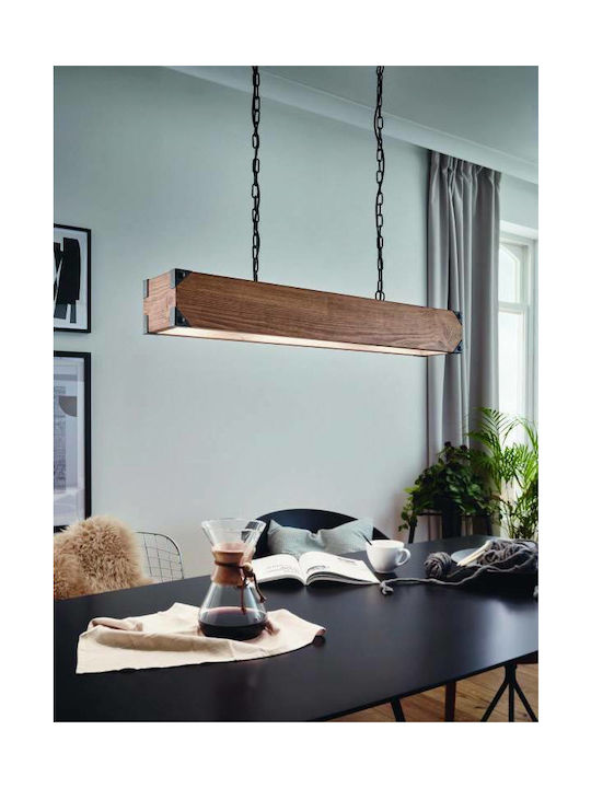 Eglo Harborough Hängelampe Braun Schiene 90x12.5x110cm.