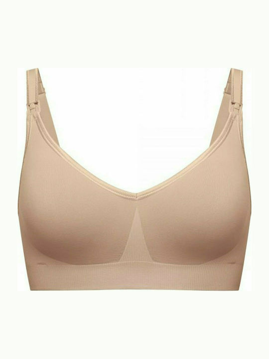 Bravado Body Silk Seamless BRV-1401-BS Maternity & Nursing Sports Bra with Clips Beige
