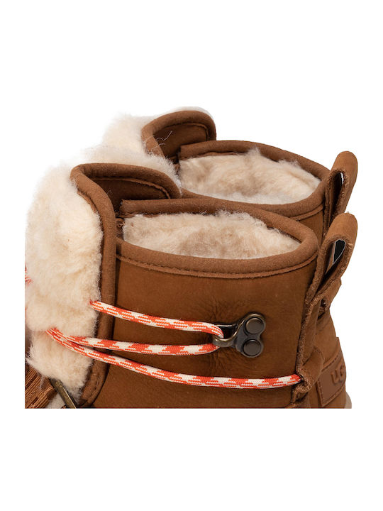Класически Weather Hiker Дамски ботуши с козина Тауп