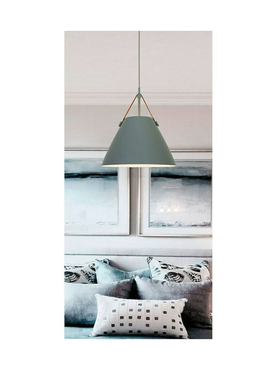 Viokef Hector Pendant Light Gray Bell with Socket E27 35x350x30cm