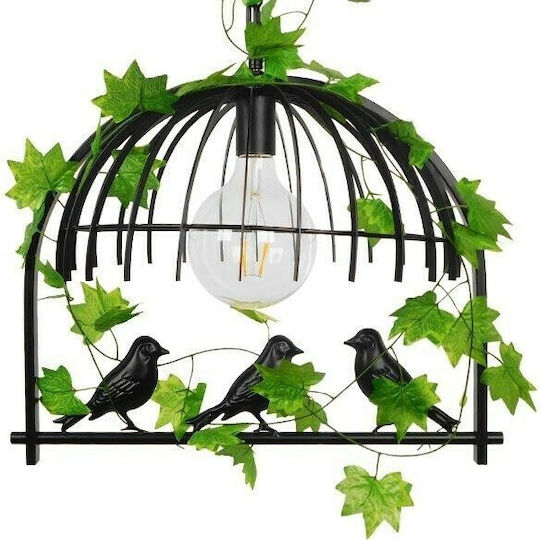 GloboStar Mizu Hängelampe Schwarz Raster mit Fassung E27 48.5x37.5x42cm.