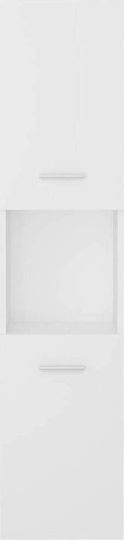 vidaXL Wall Hung Cabinet Bathroom Column Cabinet L30xD30xH130cm White