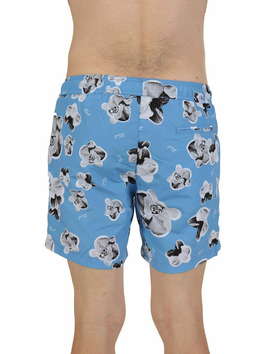 Men's Swimwear Shorts Light Blue Floral