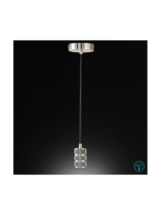 Wofi Massa Pendant Light Silver with Socket E27 10cm