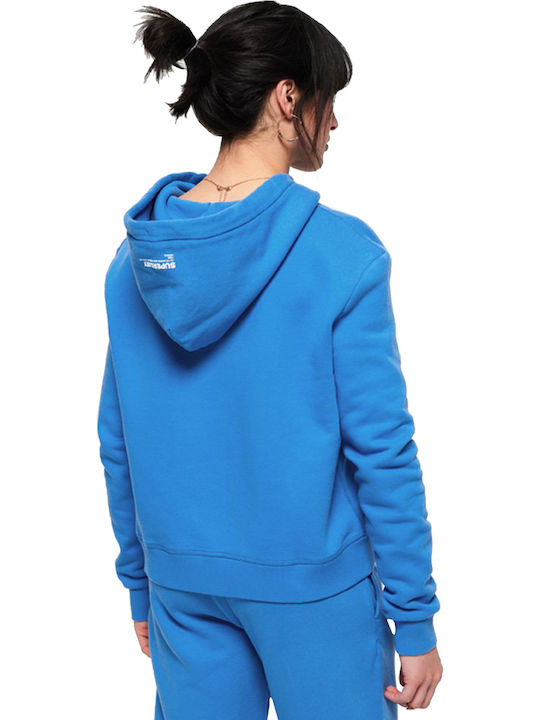 Superdry Elissa Women's Cropped Hooded Sweatshirt Blue