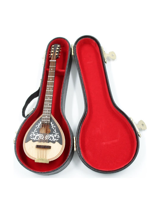 SP Souliotis Decorative Musical Instrument Wooden Bouzouki 5x3x16cm