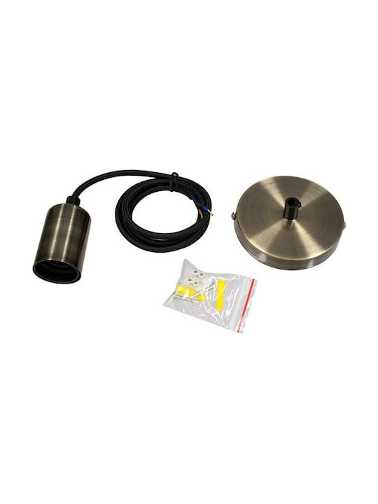 GloboStar Lumi Pendant Light Silver with Socket E27 4x4x110cm
