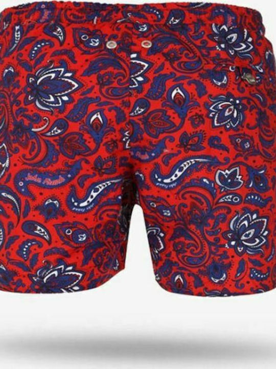 Paisley Ανδρικό Μαγιό Σορτς Κόκκινο με Σχέδια