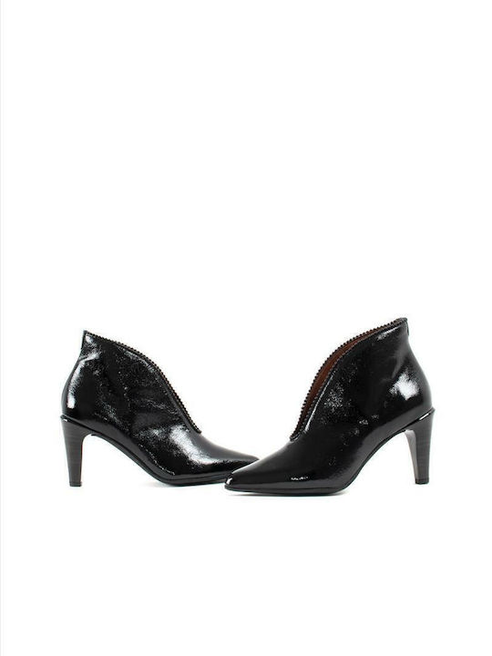 Women's Patent Leather Ankle Boots Black