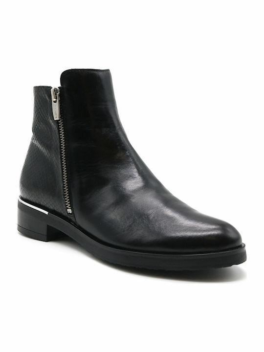 Leather Women's Ankle Boots Black