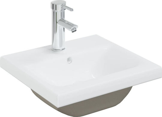 vidaXL Countertop with Sink L41xW38.5xH46cm White