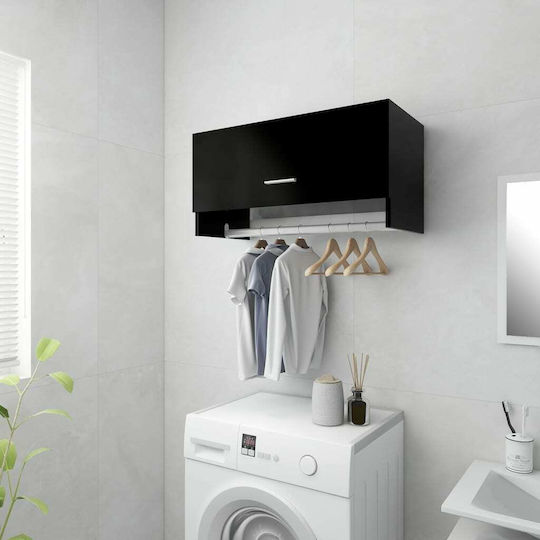 vidaXL Badezimmerschrank B70xT32.5xH35cm Schwarz