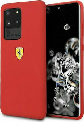 Ferrari SF Silicone Back Cover Durable Red (Galaxy S20 Ultra)