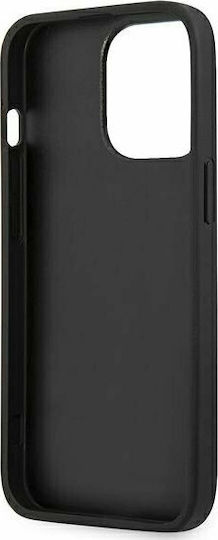 Karl Lagerfeld Saffiano Ikonik Karl`s Patch Back Cover Plastic / Fabric Silver (iPhone 13 Pro)